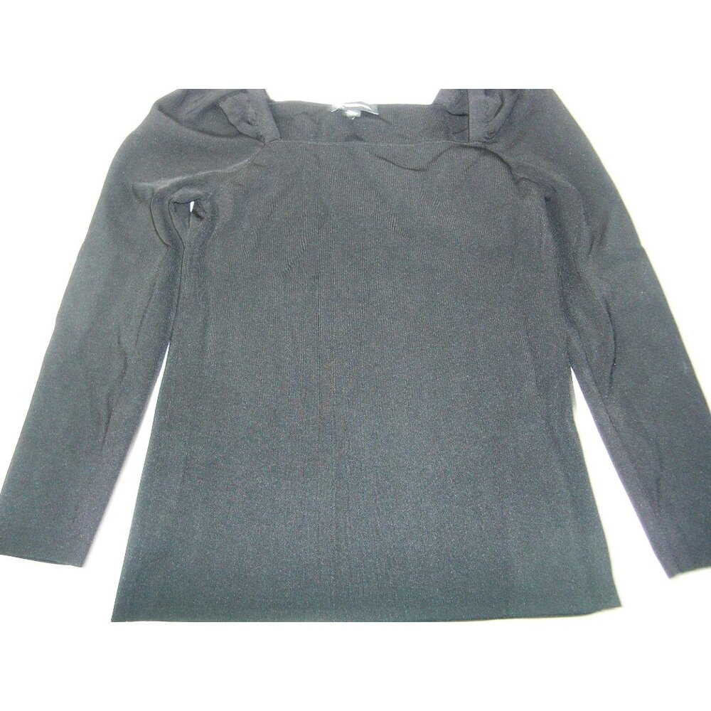 INC International Concepts Blouse Women's Size XL Black Long Sleeves